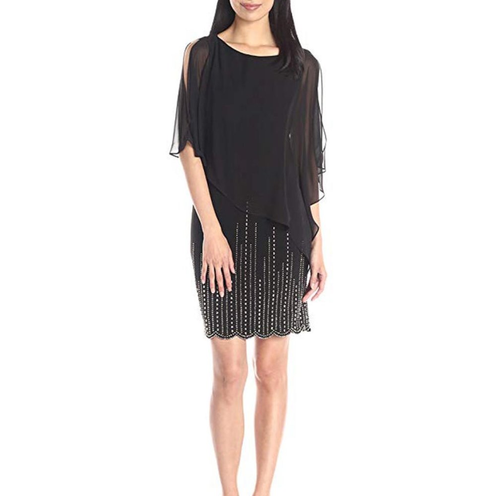 Xscape Capelet Sheath Dress size 10